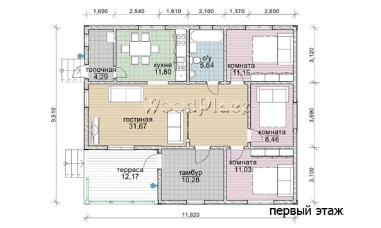 Проект каркасного дома "Молодечно"