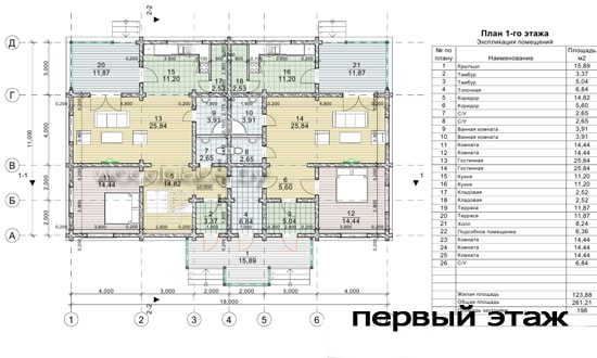 План 1-го этажа