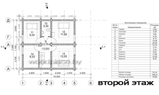 План 2-го этажа