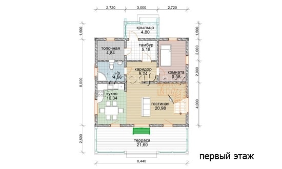 Проект каркасного дома "Ольга"