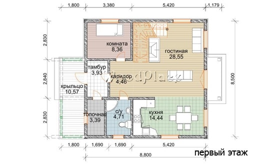 Проект каркасного дома "Селява"