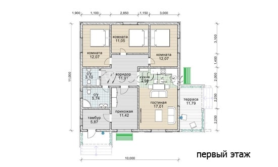 Проект каркасного дома "Юг"