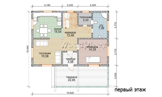 Проект каркасного дома  "Полет"