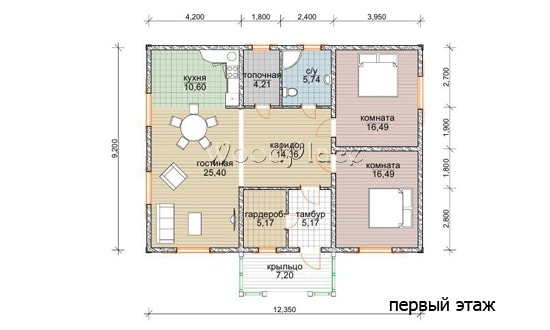 Проект каркасного дома "Волгоград"