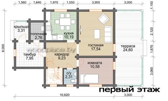 План 1-го этажа