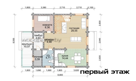 План 1-го этажа