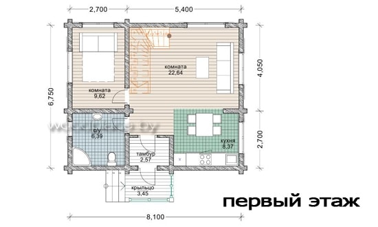 План 1-го этажа