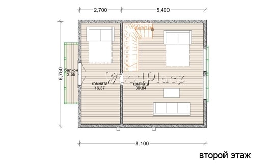 Проект каркасного дома "Уют"