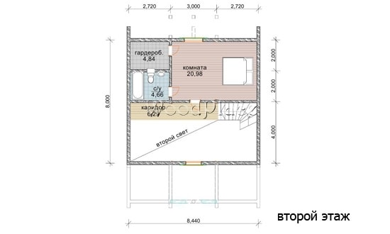 Проект каркасного дома "Ольга"