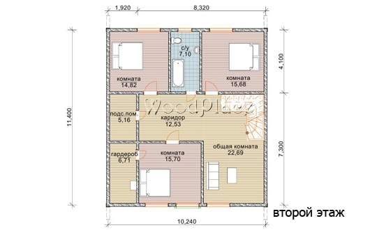 Проект каркасного дома  "Боксер"