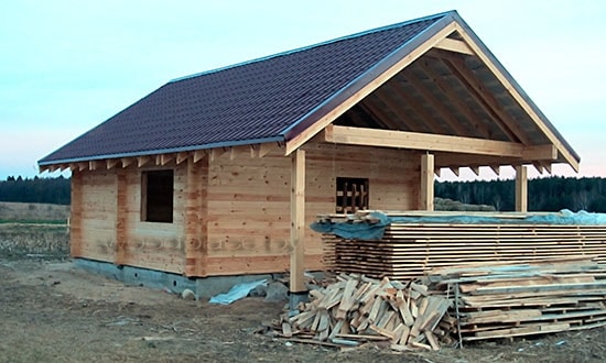 Общий вид на готовую баню - 2