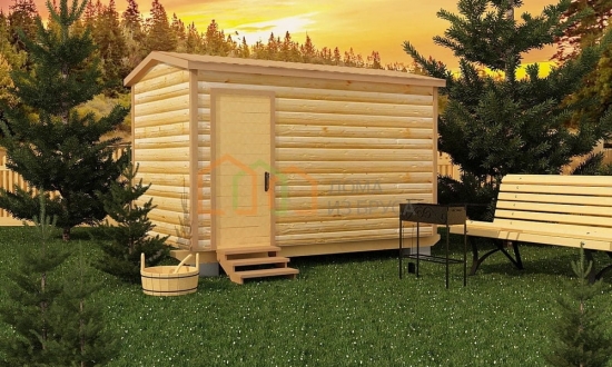 Przenośna drewniana sauna 4х2,2