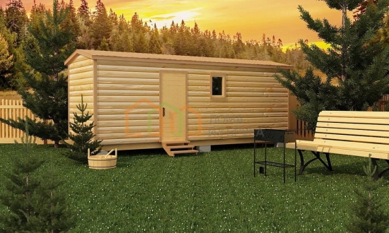 Przenośna drewniana sauna 7х2,2