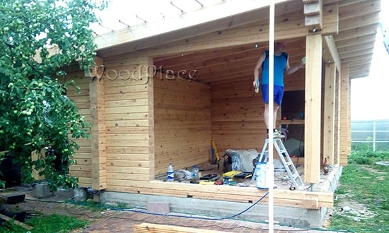 Фотоотчет террасы с баней "Риалт"