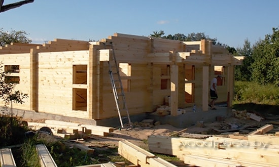 Работы по сборке сруба