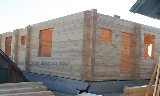 Работы по сборке сруба