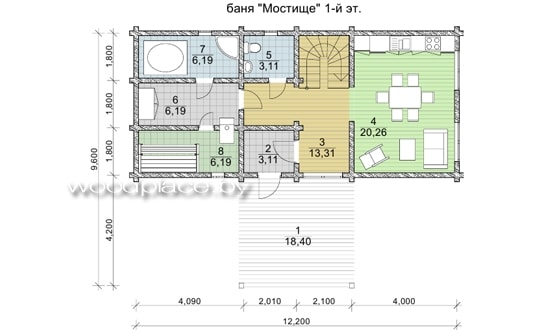 План 1-го этажа