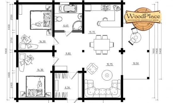 Проект дома "Таёжный бор"