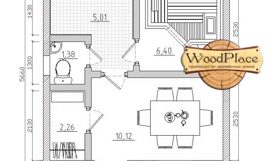 Проект бани "Квадрат"