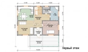 Проект каркасного дома  "Полет"