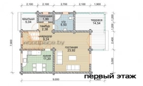 План 1-го этажа