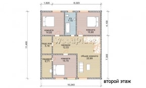 Проект каркасного дома  "Боксер"