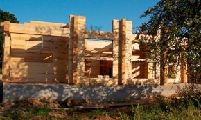 Общий вид на сруб дома