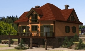 Проект каркасного дома "Лариса"