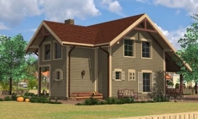 Проект каркасного дома  "Лида"