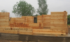 Строительство дома в Марьиной Горке. Строительство деревянного сруба.