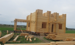 Строительство деревянного дома "Устье Волмы". Вид на сруб - 3