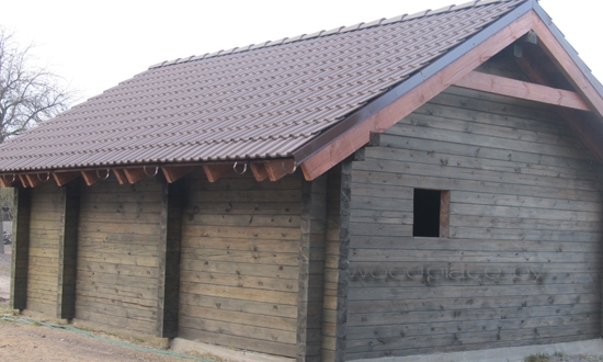 Строительство дома "Чудин". Окнчательный вид постройки. Раккурс с торца.