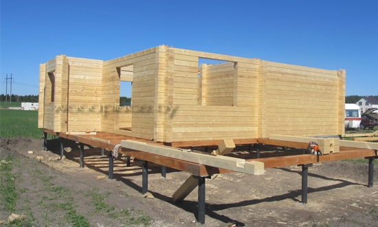 Строительство дома "Устье Волмы". Вид на сруб - 1