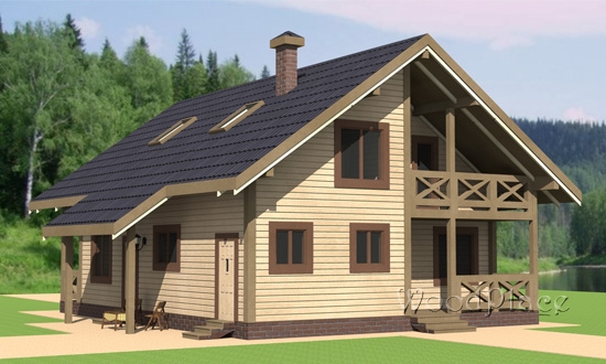 Проект каркасного дома  "Пятевщина"