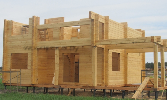 Строительство частного дома "Устье Волмы". Вид на сруб - 4