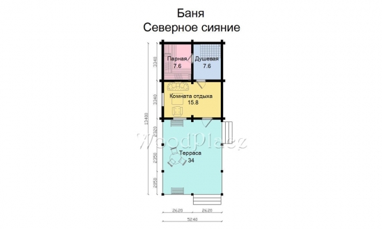 Проект бани "Северное сияние"