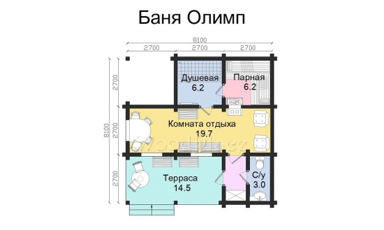 Проект бани "Олимп"